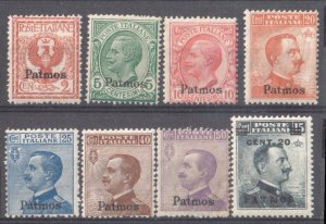 Patmos (Italia) #1, 2, 3, 4 to 8, 11   MINT LH