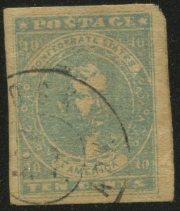 Confederate States 2e Stone Y Used Stamp BX5217