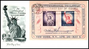 US 1075 Fipex Souvenir Sheet Artmaster Pencil FDC