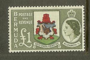 Bermuda, Scott #162, L1 Queen Elizabeth II, MH