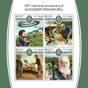 Solomon Islands 2017 MNH Alexander Graham Bell Inventor 4v M/S Inventions Stamps