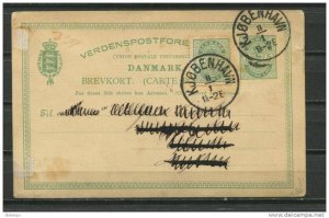 Denmark 1910 Upgrated Postal stationary Card Kjobenhavn