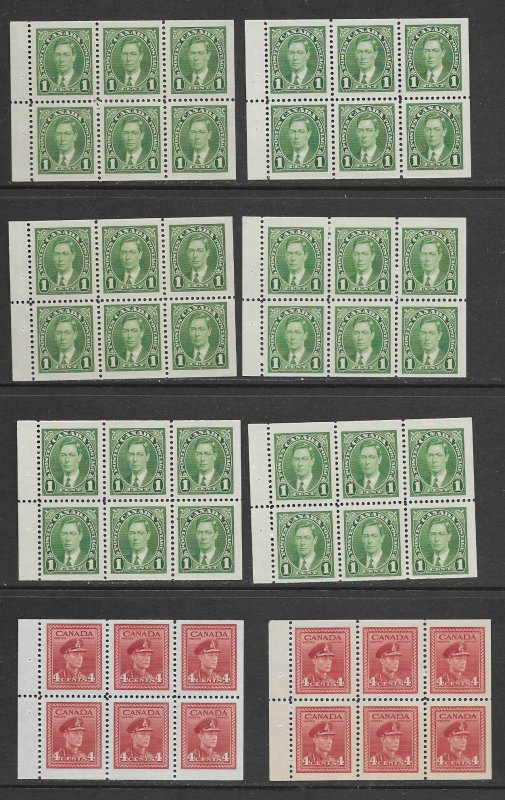 Canada 231b, 254a MNH booklet panes vf , see desc. 2020 CV$85.00