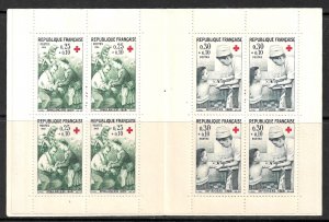 FRANCE 1966 RED CROSS Semi Postal Booklet Sc B402a MNH