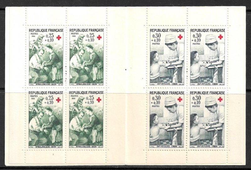 FRANCE 1966 RED CROSS Semi Postal Booklet Sc B402a MNH