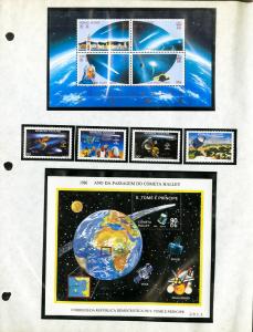 Worldwide Halley's Comet Mint NH Stamp Collection 