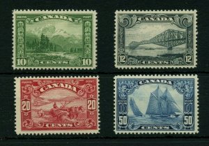 Scroll Iss Bluenose+ #155 F, #156 VF, #157 F, #158 F-VF MH, $300-460 Canada mint