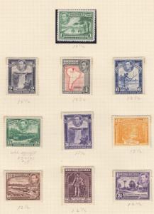 BRITISH GUIANA KGV1 MLH ISSUES DIFFERENT PERFS ETC