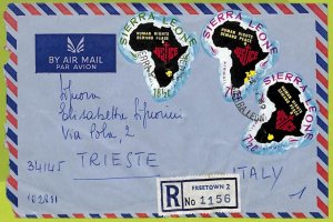 39945 - SIERRA LEONE - Postal History -  SELF-ADHESIVE stamps on COVER 1969