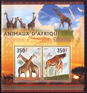 Djibouti 2013 Giraffes Sheet MNH