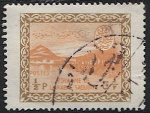 SAUDI ARABIA Scott 258 Used 1/2p  Large Wadi Hanifa Dam