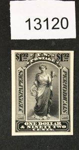 MOMEN: US STAMPS  # PR24TC4a ATLANATA PLATE PROOF ON CARD BLACK $55  LOT #13120