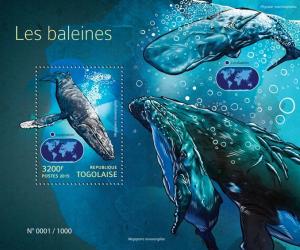 TOGO 2015 SHEET WHALES MARINE LIFE tg15422b