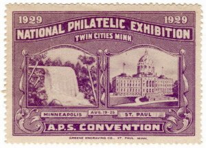 (I.B) US Cinderella : National Philatelic Exhibition (Twin Cities 1929)