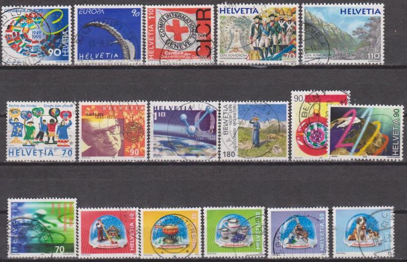 Switzerland #1052-63, 1066-72 F-VF Used CV $10.55 (16543)  