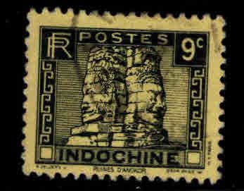 French Indo-China Scott 157A Used Angkor Thom stamp