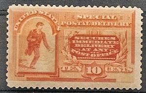 US E 3 Mint OG 1893 10c org Special Delivery CV $300.