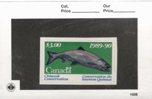 1989-90 Canada  British Columbia Chinook Conservation Stamp  Non-Tidal Waters