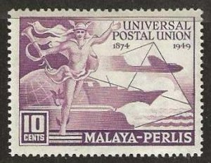 Perlis  Sc. 3  mint, hinged. 1949  UPU.  (P319)