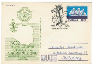 Poland 1984 Card Special Cancellation Scouting 50 Years of Polish Scouting in We