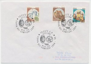 Cover / Postmark Italy 1994 Football - UEFA Champions League - Milan - Ajax