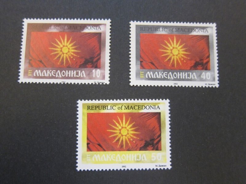 Macedonia 1993 Sc 5-7 set MNH