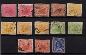 Western Australia 1902-11 fine used collection SG117-125 WS37037