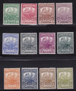 Newfoundland Scott # 115 - 126 set OG VF previously hinged cv $ 293  ! see pic !