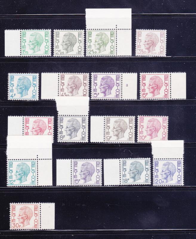 Belgium 746-748, 751, 753-754, 756, 759, 761-762, 764, 766, 769, 772, 774+++ MNH