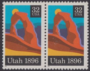 US 3024 Statehood Utah 32c horz pair MNH 1996