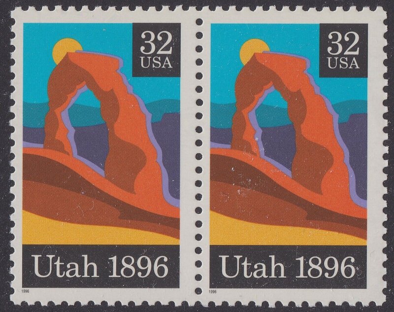 US 3024 Statehood Utah 32c horz pair MNH 1996