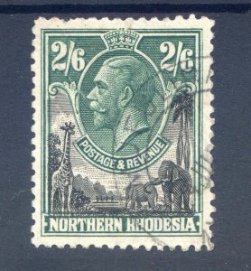 Northern Rhodesia 2/6 Black & Green SG12 Fine Used