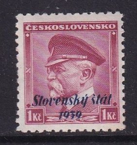 Slovakia   #12   MNH   1939  overprint  1k