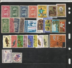 HONDURAS COLLECTION ON STOCK SHEET, MINT/USED