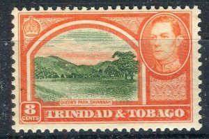 TRINIDAD TOBAGO; 1938 GVI Pictorial issue Mint MNH Unmounted Shade of 8c.