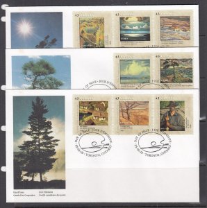 Canada Scott 1559-61 FDC - Canada Day, Group of Seven