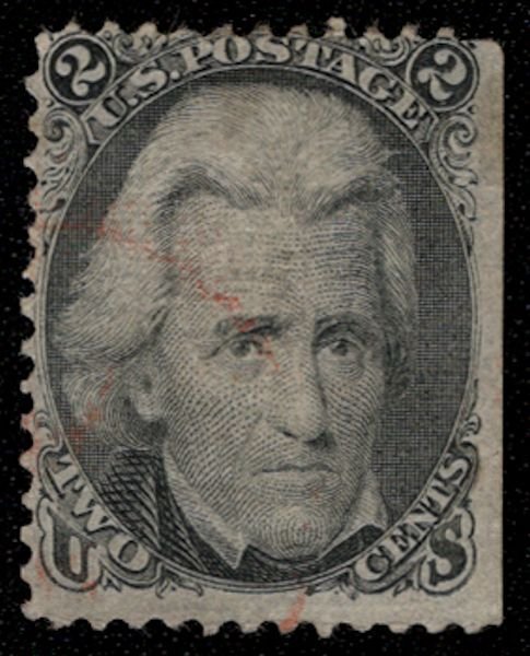 US #87 SCV $180.00 F/VF used, faint cancel, looks mint, clear grill, pressed ...