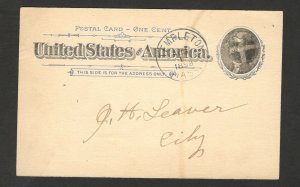 UNITED STATATES-USA-TRAVELED POSTCARD-STATIONERY-1898.