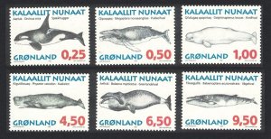 Greenland Whales 6v 1996 MNH SC#303-308 SG#296-301