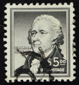 U.S. Used Stamp Scott #1053 $5 Hamilton, Superb. Double Oval Cancel. A Gem!