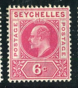 SEYCHELLES; 1906 early Ed VII issue fine Mint hinged Shade of 6c. value