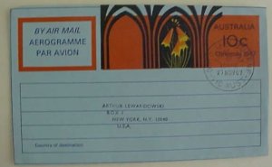 AUSTRALIA AIR LETTER FDC 1967 MELBOURN 27 NOV