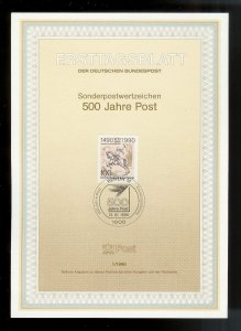 GERMANY (52) Ersttagsblatt FDC Presentation Cards