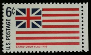 1968 6c Grand Union Historic Flag, Congress Colors Scott 1352 Mint F/VF NH