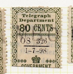 Ceylon 1892-1903 Early Issue Fine Used 80c. Telegraph Stamps NW-211425