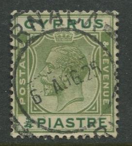 Cyprus - Scott 92 - KGV Definitive Issue -1924 - Used - Single 3/4pi Stamp