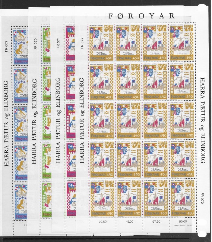 Faroe Is. 86-9 MNH cpl.. set x 20 vf, 2022 CV $72.00