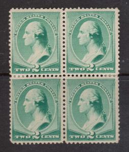 USA #213 VF Mint Block 