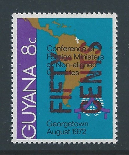 Guyana #611 NH Non-Aligned Countries Issue Surcharged 50c...