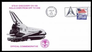 1993 STS-51 DISCOVER OV-103 ROLLS OVER FROM OPF TO VAB - U.S. #2609  (ESP#3256)